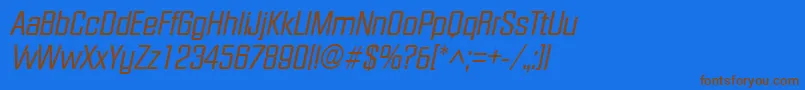 FacetItalic Font – Brown Fonts on Blue Background