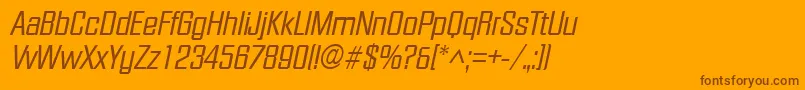 FacetItalic Font – Brown Fonts on Orange Background