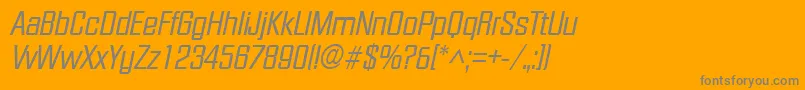 FacetItalic Font – Gray Fonts on Orange Background