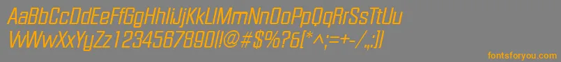 FacetItalic Font – Orange Fonts on Gray Background