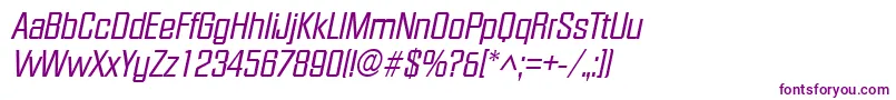FacetItalic Font – Purple Fonts on White Background