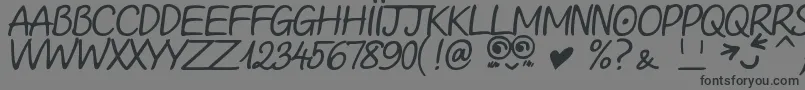 LooongTimeNoSeeSamDemo Font – Black Fonts on Gray Background