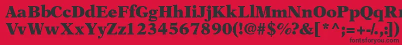 Шрифт OrchidblacksskBold – чёрные шрифты на красном фоне