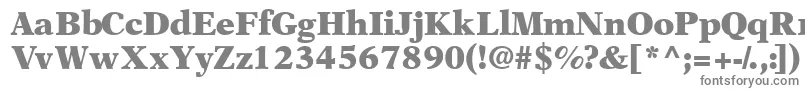 フォントOrchidblacksskBold – 白い背景に灰色の文字