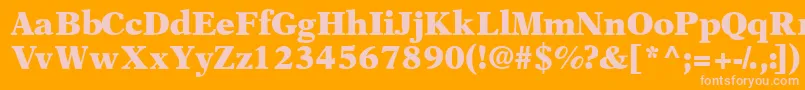 OrchidblacksskBold-Schriftart – Rosa Schriften auf orangefarbenem Hintergrund