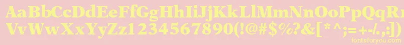 OrchidblacksskBold-Schriftart – Gelbe Schriften auf rosa Hintergrund