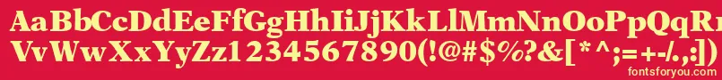 OrchidblacksskBold Font – Yellow Fonts on Red Background