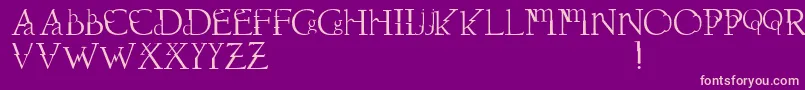 Dawnland.Dissonus Font – Pink Fonts on Purple Background