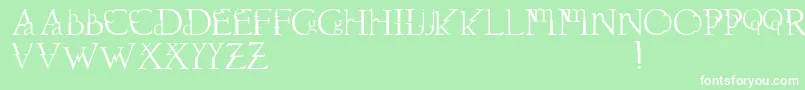 Dawnland.Dissonus Font – White Fonts on Green Background