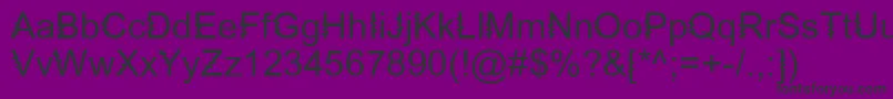 ZingDiddlyDoo-Schriftart – Schwarze Schriften auf violettem Hintergrund