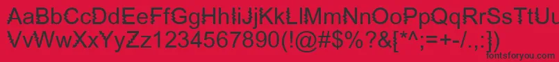 ZingDiddlyDoo Font – Black Fonts on Red Background