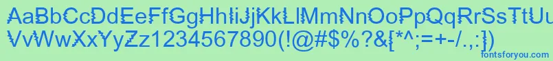 ZingDiddlyDoo Font – Blue Fonts on Green Background