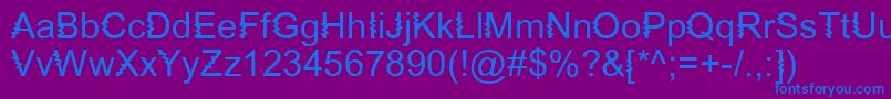 ZingDiddlyDoo Font – Blue Fonts on Purple Background