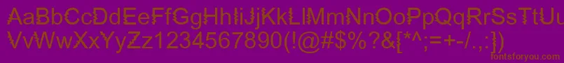 ZingDiddlyDoo Font – Brown Fonts on Purple Background