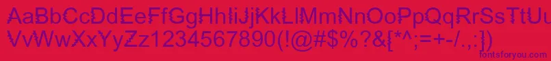 ZingDiddlyDoo Font – Purple Fonts on Red Background