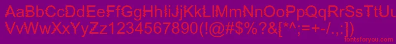 ZingDiddlyDoo-Schriftart – Rote Schriften auf violettem Hintergrund