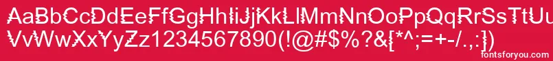 ZingDiddlyDoo Font – White Fonts on Red Background