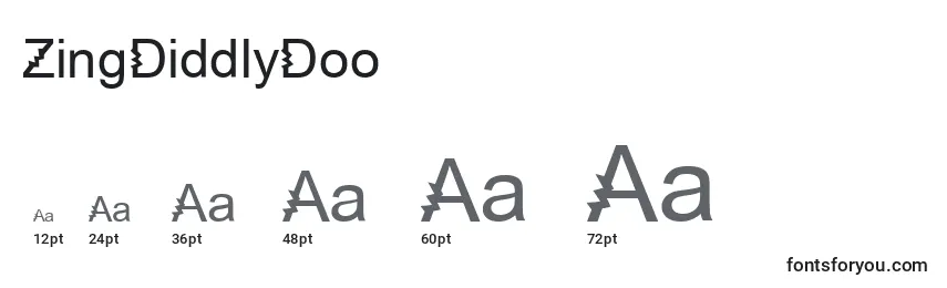 ZingDiddlyDoo Font Sizes