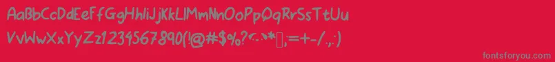 Шрифт ILovePugs – серые шрифты на красном фоне