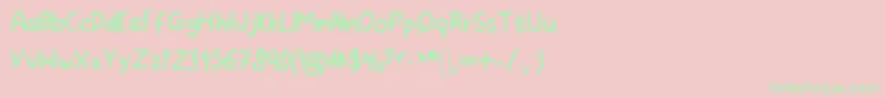 ILovePugs Font – Green Fonts on Pink Background