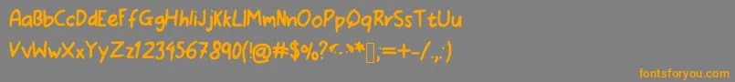 ILovePugs Font – Orange Fonts on Gray Background