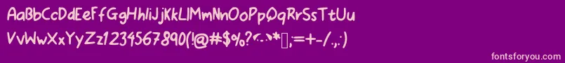 ILovePugs Font – Pink Fonts on Purple Background