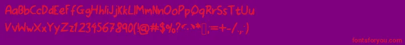 ILovePugs Font – Red Fonts on Purple Background