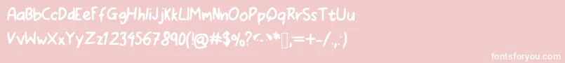 ILovePugs Font – White Fonts on Pink Background