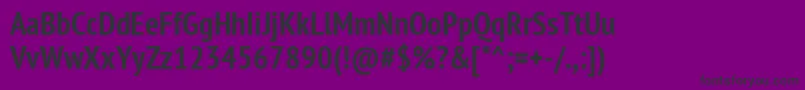 Ptn77fW Font – Black Fonts on Purple Background