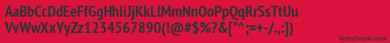Ptn77fW Font – Black Fonts on Red Background