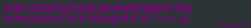 Ptn77fW Font – Purple Fonts on Black Background