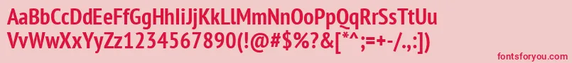 Ptn77fW Font – Red Fonts on Pink Background