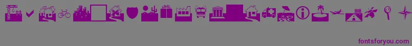 フォントWebding0 – 紫色のフォント、灰色の背景