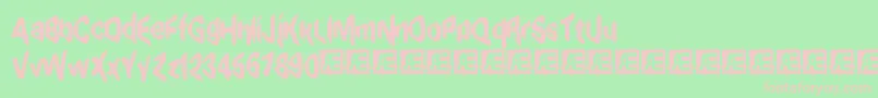 ExaggerateBrk Font – Pink Fonts on Green Background