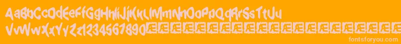 fuente ExaggerateBrk – Fuentes Rosadas Sobre Fondo Naranja