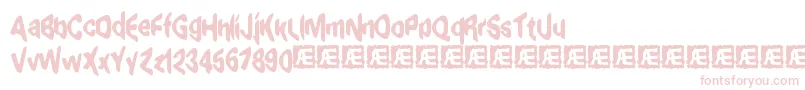 ExaggerateBrk-fontti – vaaleanpunaiset fontit