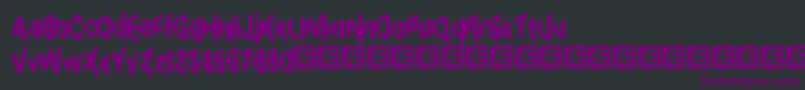 ExaggerateBrk Font – Purple Fonts on Black Background