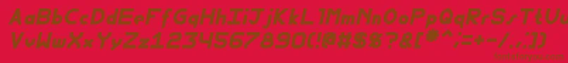 FewtBoldItalic Font – Brown Fonts on Red Background