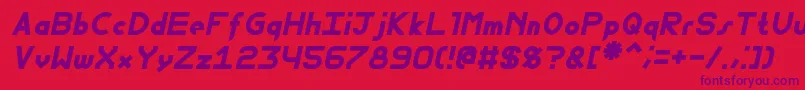 FewtBoldItalic Font – Purple Fonts on Red Background