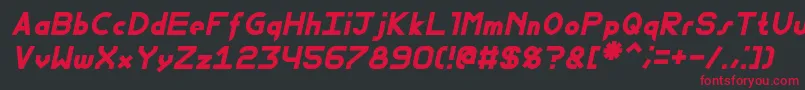 Шрифт FewtBoldItalic – красные шрифты на чёрном фоне