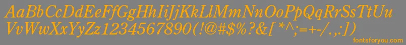 AgcenturioncItalic Font – Orange Fonts on Gray Background