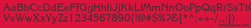 フォントItcKorinnaLtRegular – 赤い背景に黒い文字