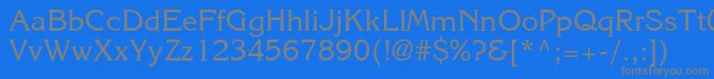 フォントItcKorinnaLtRegular – 青い背景に灰色の文字