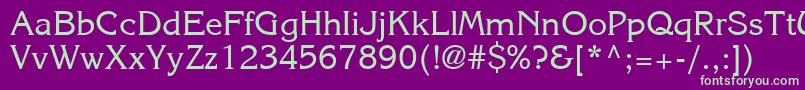 Шрифт ItcKorinnaLtRegular – зелёные шрифты на фиолетовом фоне
