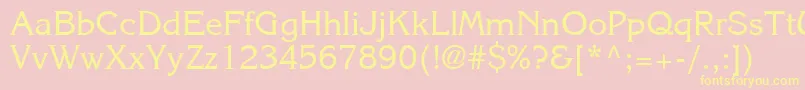 ItcKorinnaLtRegular Font – Yellow Fonts on Pink Background