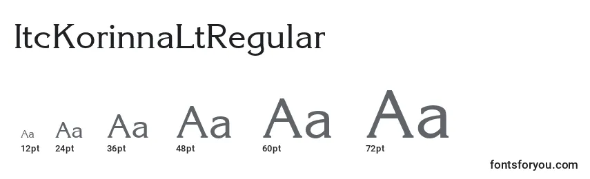 Размеры шрифта ItcKorinnaLtRegular