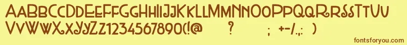 DkWeltschmerz Font – Brown Fonts on Yellow Background