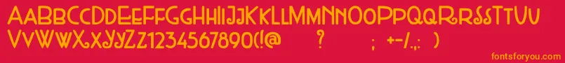 DkWeltschmerz Font – Orange Fonts on Red Background