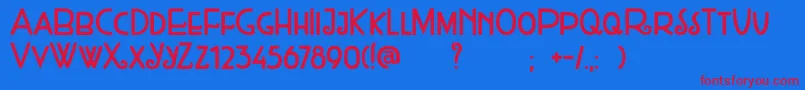 DkWeltschmerz Font – Red Fonts on Blue Background