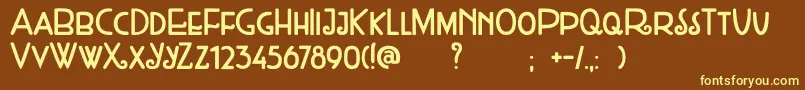 DkWeltschmerz Font – Yellow Fonts on Brown Background